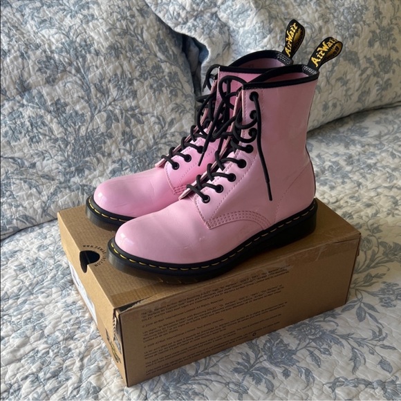 Women’s Dr. Martens Pink Lace-Up Boots - Picture 2 of 4